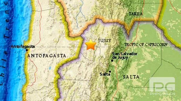 智利东部发生6.6级地震 尚未有人员伤亡